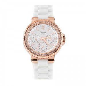 Alexandre Christie AC 2337 Rosegold White Diamond BFBRGSLDR